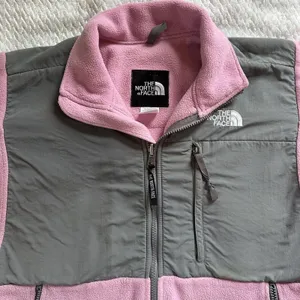 Small The North Face Pink Gray Fleece Coat Jacket thumbnail 2