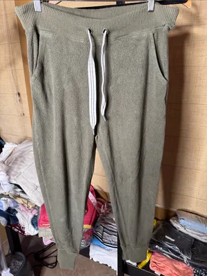 Aerie Olive Green Cozy Fleece Joggers Size Small thumbnail 3