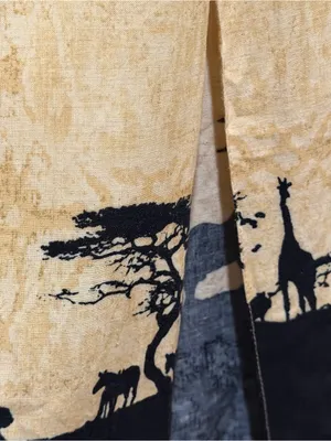 Miss Allegra XL Linen Rayon Safari Animal Print Midi Dress Made Canada thumbnail 7