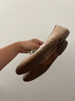 Zara split suede ballet flats thumbnail 7