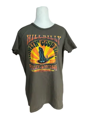 Hillbilly Harley-Davidson Women's Large 2021 Gatlinburg TN Graphic Tee Dog‎ thumbnail 1