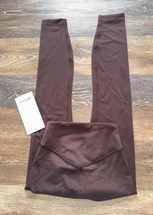 Lululemon Wunder Under Smoothcover High Rise 25” Espresso Size 0 NWT thumbnail 1