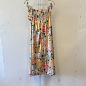Hello Molly Scenic Drives Midi Dress‎ Floral Twist Front Smocked US 10 Satin thumbnail 3