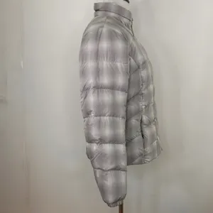 Eddie Bauer Women's 650 Silver Plaid Checkered Jacket Size Small thumbnail 5