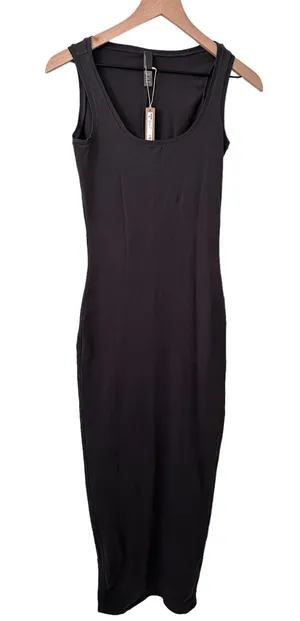SKIMS New Vintage Scoop Neck Long Dress - Ash Size S NWT thumbnail 6