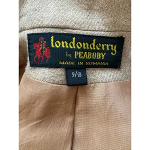 Vintage ‘90s Londonderry by Peabody Tan Wool Blend Single Breasted Blazer thumbnail 7