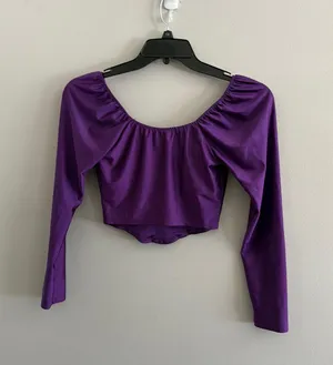 Purple long sleeve corset top thumbnail 3