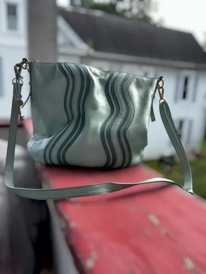 Fossil Jolie Hobo Crossbody Bag One Size Sage Green Cow Hide Leather Boho thumbnail 12
