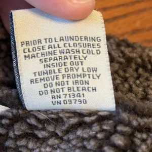 LL Bean Vest XL Brown Faux Suede Sherpa Lined Button Front Penny Lane Granola thumbnail 7