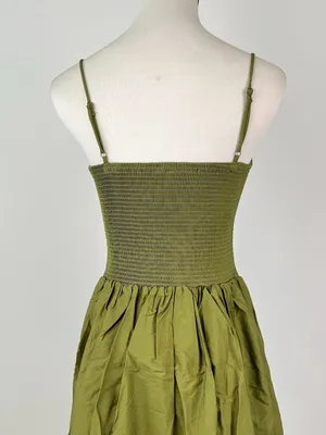 NWT Farm Rio Cotton Green Sleeveless Midi Dress Size XL thumbnail 9