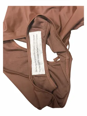 Wild Fable Brown Cutout Back One Piece Swimsuit NWT Size Small 4-6 thumbnail 7