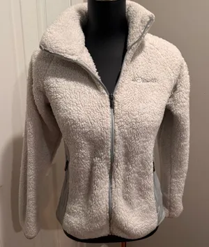 Columbia White Teddy Jacket Plush Fleece thumbnail 1