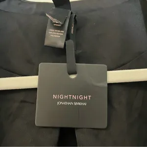 NWT Jonathan Simkhai Night Fil Coupé Wrap Mini Dress Black Floral Jacquard XS thumbnail 5