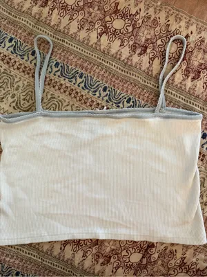 Brandy Melville white bow tank top thumbnail 3