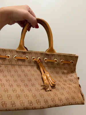 Vintage Dooney & Bourke Tassel Monogrammed Purse - 90’s Brown Leather thumbnail 6