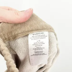 Vince Womens Tan Brushed French Terry Minimalist Straight‎ Leg Pants L thumbnail 7