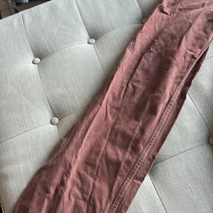 Zara Reddish Brown Thick Denim‎ Wide Leg Jeans thumbnail 2