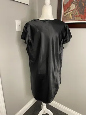 Secret Treasures Woman black negligee nighty nightgown lace size 2X 18W/20W thumbnail 3