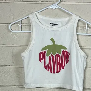 PacSun Playboy By PacSun Strawberry Love Goddess Tank Top size XS thumbnail 7
