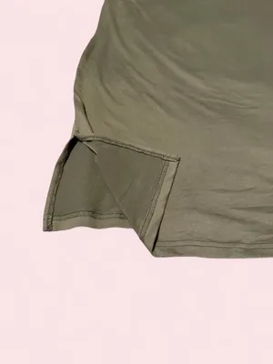 Sleeveless Olive Green Midi A-Line Dress thumbnail 3
