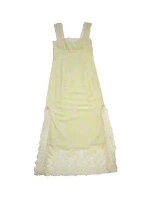 NWT Hill House Alba in Yellow White Lace Maxi Dress XS thumbnail 4