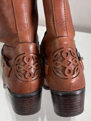 Franco Fortini Campbell Brown Leather Tall Riding Boots Knee High Women's 5.5 M thumbnail 5
