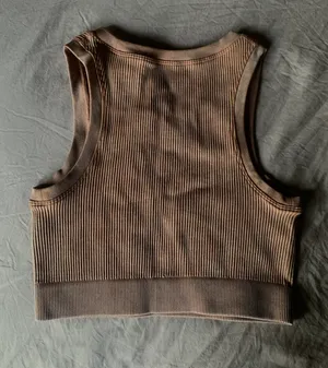 Ribbed Crop Top Brown thumbnail 2