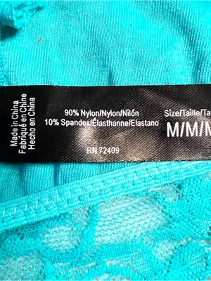 Teal Blue Lace Racerback Bralette Size Medium Aqua Wireless Comfort Lacy Stretch thumbnail 10