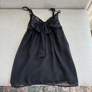 Bluebella Babydoll Top Small Black Sheer Lace Bow Romantic Coquette Lingerie thumbnail 9