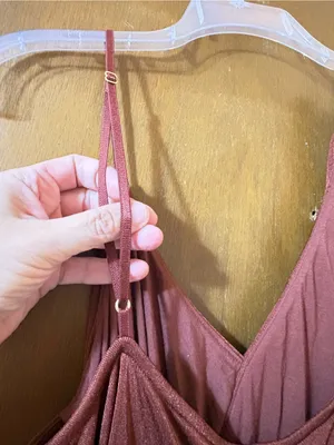 Anthropologie One-Shoulder Ruffled High-Low Midi Dress in Brown thumbnail 10