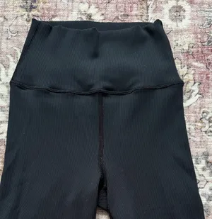 Aerie Ribbed Black Biker Shorts thumbnail 7