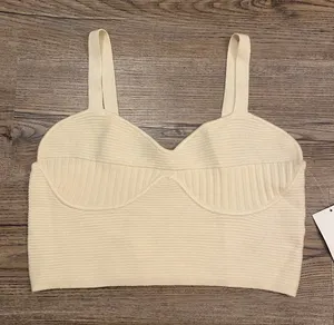 NWT AS Revival Altar'd State Cream Knit Ribbed Crop Top Women's size Large thumbnail 1