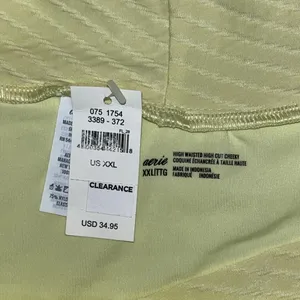 Aerie NWT Sz XXL Yellow High Waisted High Cut Cheeky Bathing Suit Bikini Bottoms thumbnail 3