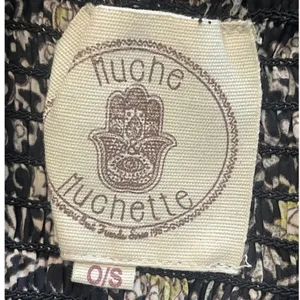 Muche et Muchette Black Gold Floral Smocked High-Low Tiered Ruffle Maxi Dress‎ thumbnail 10