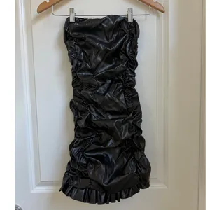 Femme Luxe Womens Black Ruffle Strapless Bodycon Mini‎ Dress - Brody thumbnail 5
