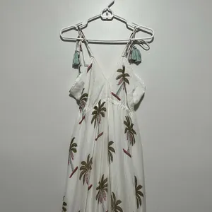Roller Rabbit Morjim‎ Palm Venezia Maxi Tassel Cream Dress Size Medium thumbnail 4