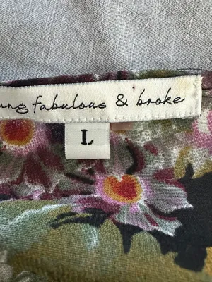 Young Fabulous & Broke Floral Sleeveless Maxi Kimono Size Large Boho thumbnail 4