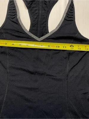 Black Lululemon Tank Cinchable Drawcord Hem V Neck Key Pocket Women Sz M thumbnail 5