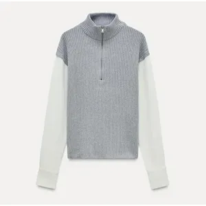Zara Combination T-Shirt Sz. M Long Sleeve Sweater Vest NWT thumbnail 2