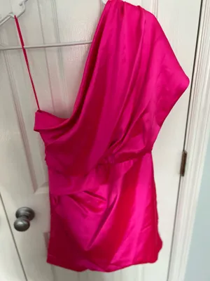 Pink Lily Satin Dress thumbnail 1