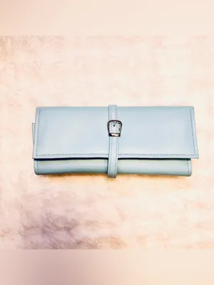 Vintage EKA Genuine Leather Travel Jewelry Roll Organizer Clutch Colombia⁠ thumbnail 3