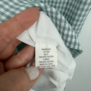 L.A. Hearts Gingham Mini‎ Dress Womens Small Sage Green Excellent Tie Shoulder thumbnail 4