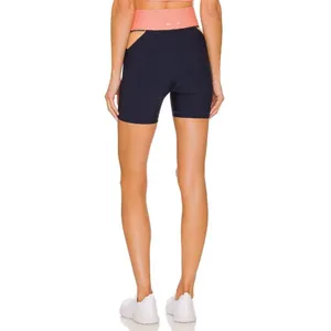 THE UPSIDE Shakti Spin Biker Short Navy Orange Womens Size Small thumbnail 4