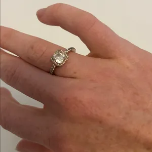Pandora Square Sparkle Halo Ring 14k rose gold plating thumbnail 9