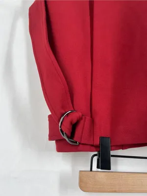 SPANX Ponte Wrap Mini Skirt Skort Deep Red Built-In Shorts Size 1X NWT thumbnail 3