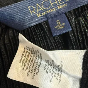 Rachel Roy small metallic shimmer pleated sleeveless keyhole top TS 3086 thumbnail 6
