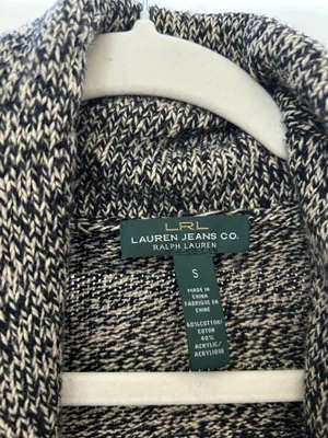 Black and tan Ralph Lauren cardigan thumbnail 3