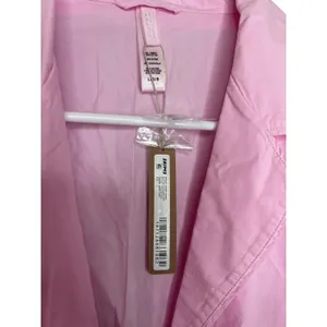 SKIMS Cotton Poplin Button Up Shirt Collared Baby Pink L Oversized Sleep NWT thumbnail 3