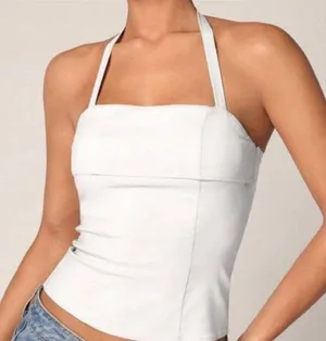 Edikted white halter top thumbnail 1