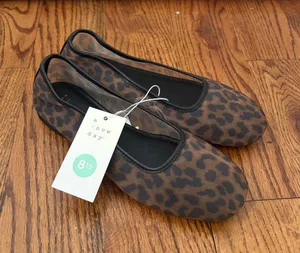 a new day Mesh Leopard Print Ballet Flats Size 8.5 New with Tags thumbnail 1